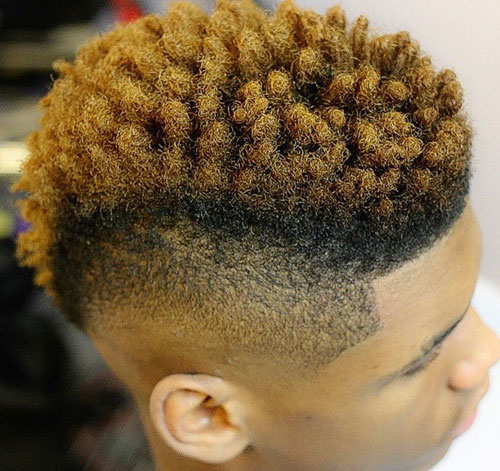 30 Best Blonde Hairstyles For For Black Guys Faux Hawk With Blonde Sponge Twists