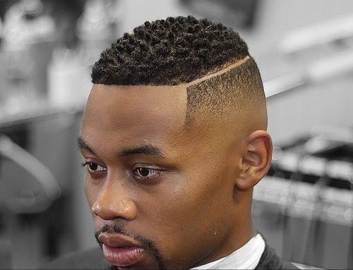 Best Black Men's Short Haircuts High Fade With Disconnected Part