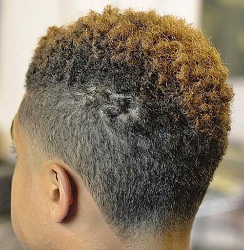 Black Men Haircuts Burst Fade Mohawk