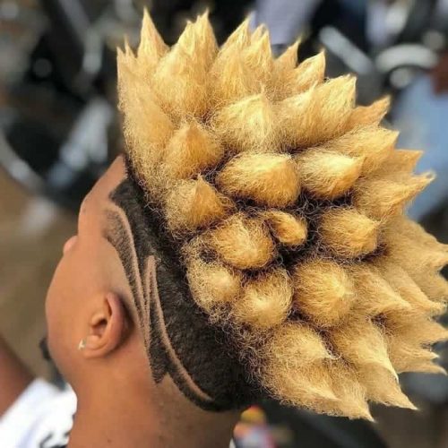 Black Men's Blonde Spiky Hairstyles Are Too Eye Catching