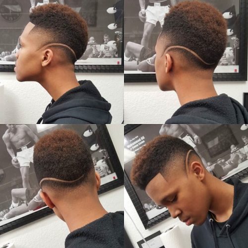 Cool Black Man Haircut Shaved Designs