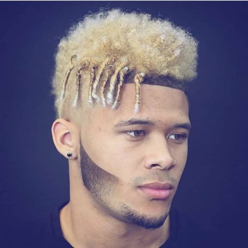 Innovative And Unique Blonde Hairstyle For Black Guys