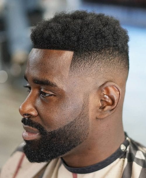 Professional Black Male Hairstyles Medium Fade + Line Up + Beard Top 100 Best Black Men's Short Haircuts 2021