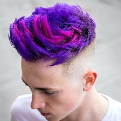 Pink And Purple Hairstyles For Men
