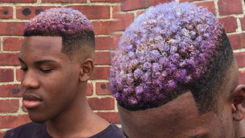Purple Hair Black Male