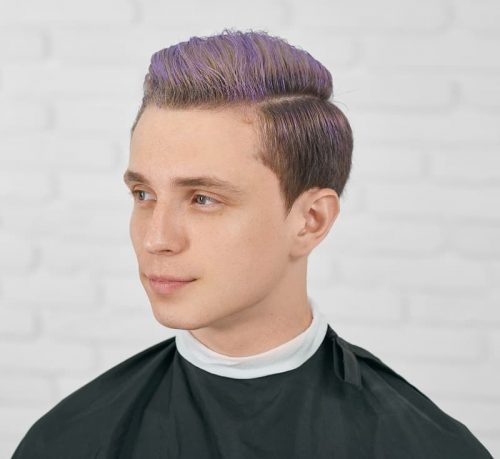 White And Purple Hairstyles For Guys 25 Eye Catching Purple Hairstyles For Men 2021