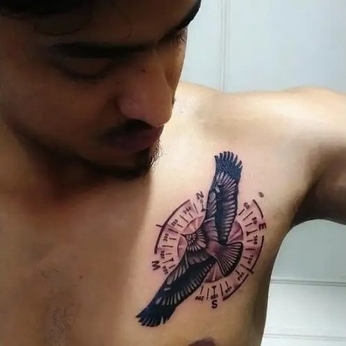 Eagle And Compass Tattoo 002