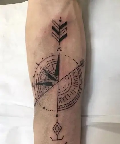 Special Compass Forearm Tattoo12