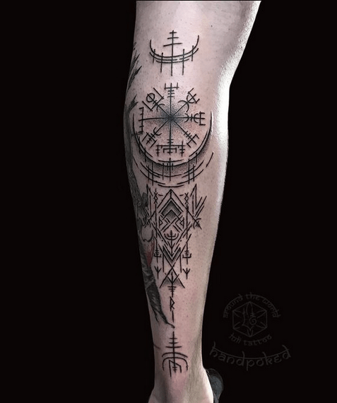 Viking Compass Tattoo For Men 09
