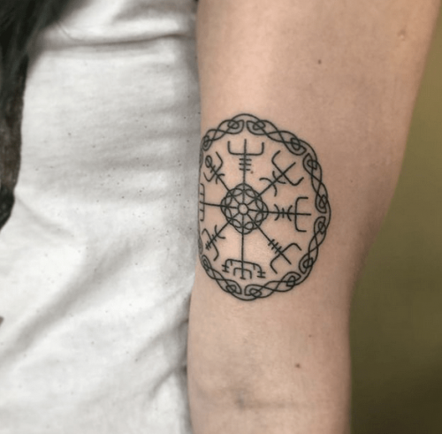 Viking Compass Tattoo For Men 05