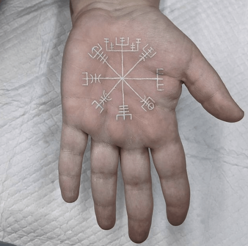 Viking Compass Tattoo For Men 04
