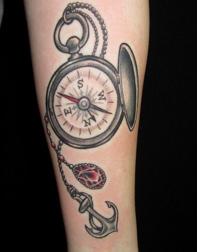100+ Best Compass Tattoo Ideas 22