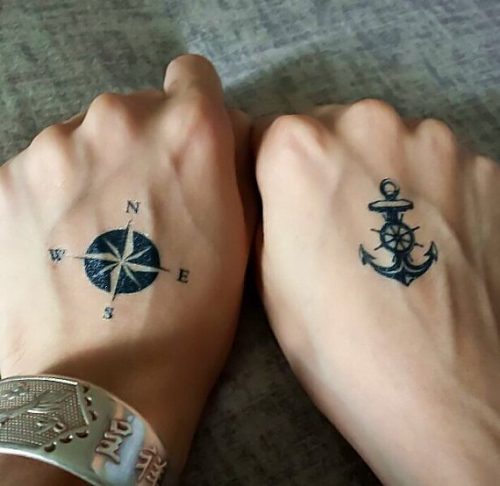 100+ Best Compass Tattoo Ideas 20