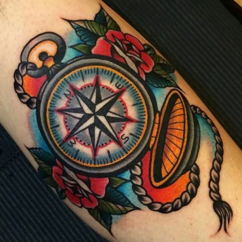 100+ Best Compass Tattoo Ideas For Guys 40