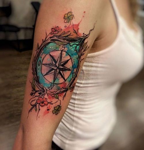 100+ Best Compass Tattoo Ideas For Women 51
