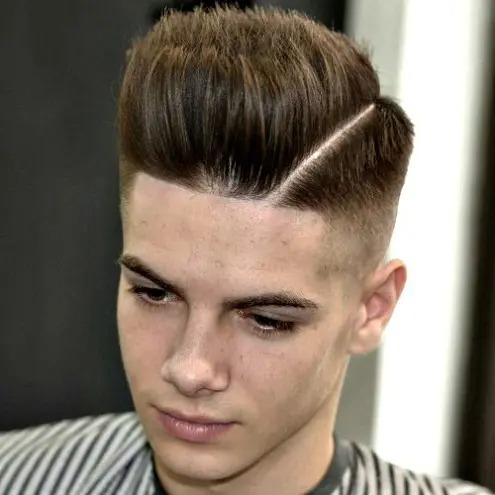 Men's Straight Hair Pompadour