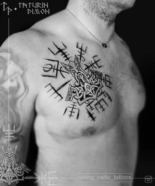 Viking Chest Tattoos For Men
