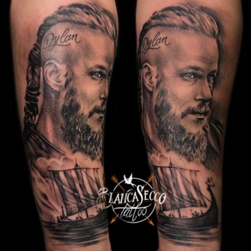 Viking Ragnar Lothbrok Character Tattoo