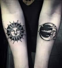 Sun And Moon Tattoo 19