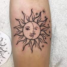 Bohemian Sun And Moon Tattoo