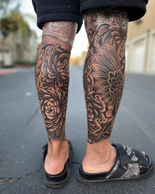 Calf Tattoos 16